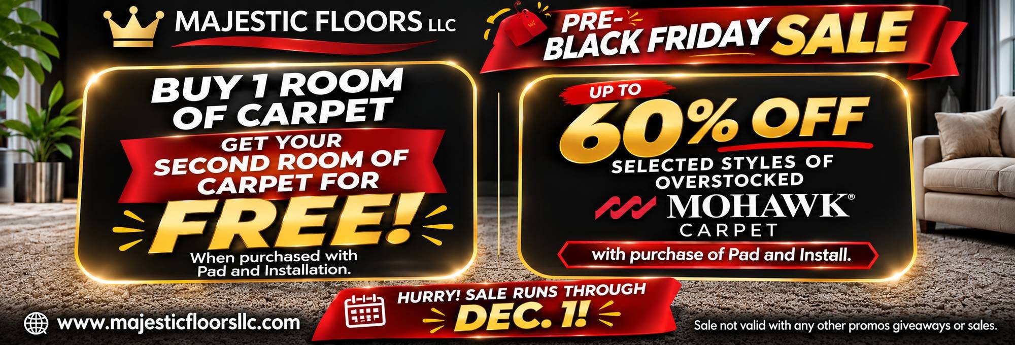 pre-black Friday sale with Majestic Flooring