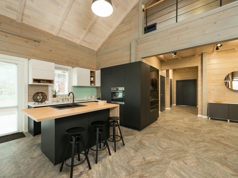 Kitchen remodeling project featuring updated cabinetry, countertops, and modern finishes
