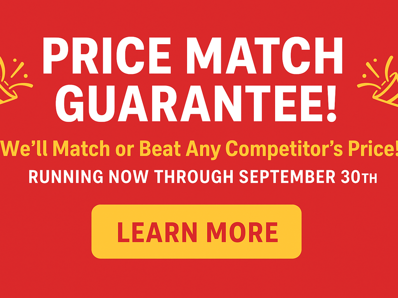 Price Match Offer – Ends Sept 30