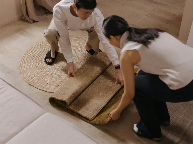 Area rug binding services at Majestic Floors in Waunakee WI for custom rugs